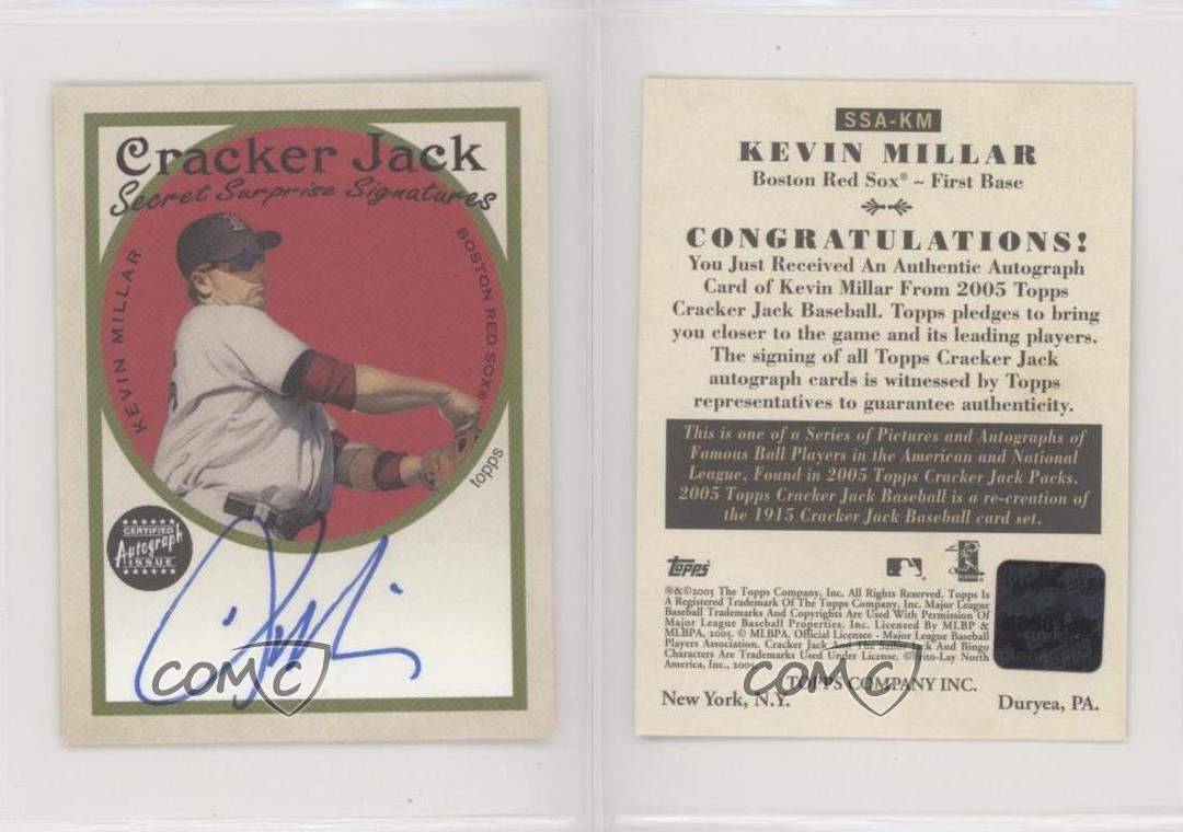 2005 Topps Cracker Jack Secret Surprise Signatures Kevin Millar #SSA-KM Auto - Picture 3 of 3