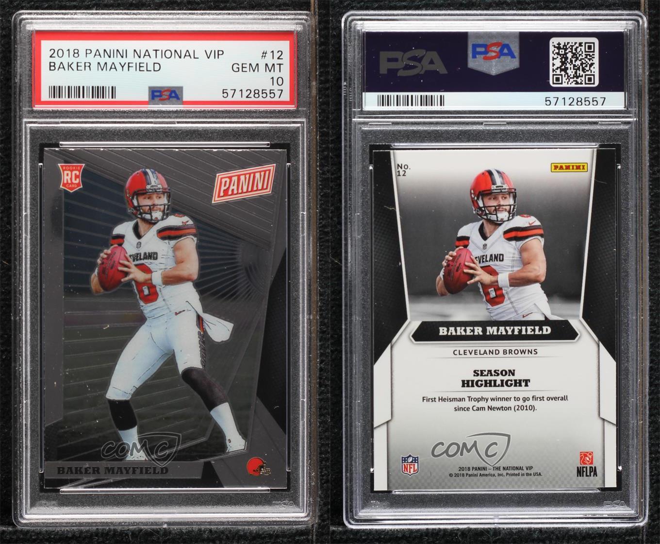 2018 Panini The National VIP Baker officiel Mayfield #12 PSA 10 GEM MT Rookie RC