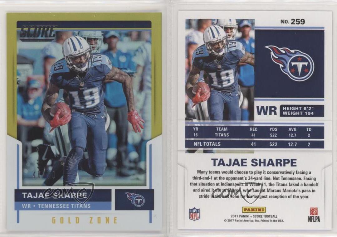 2017 Score Gold Zone /50 Tajae Sharpe #259