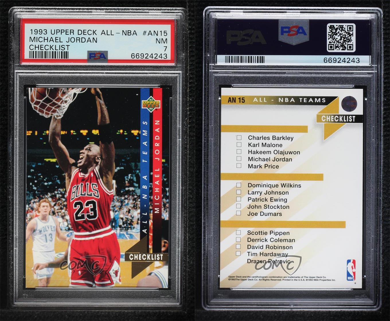 1993-94 Upper Deck All-NBA Team Michael Jordan #AN15 PSA HOF