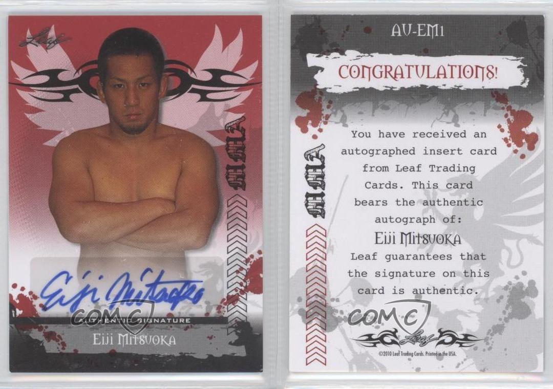Eiji Mitsuoka 2010 Leaf MMA Red Autographs Card # AUEM1 UFC 