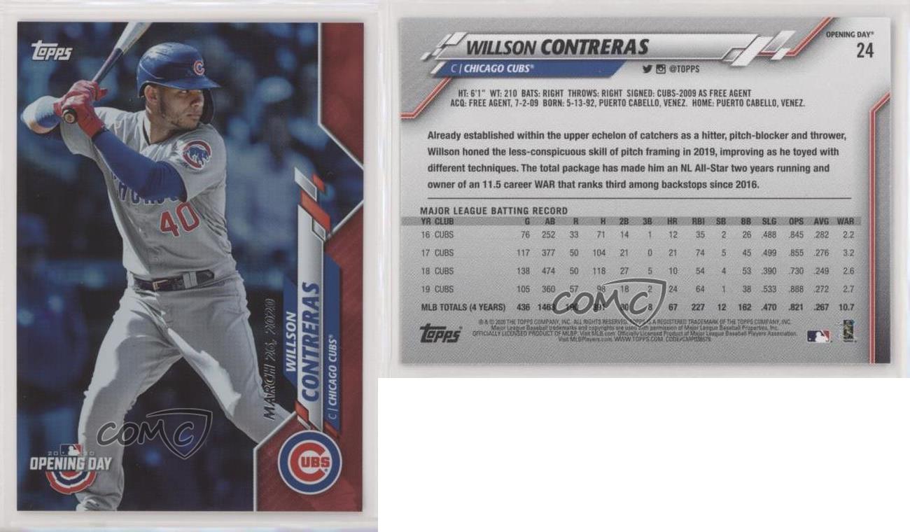 2020 Topps Opening Day Target Red Foil Willson Contreras #24