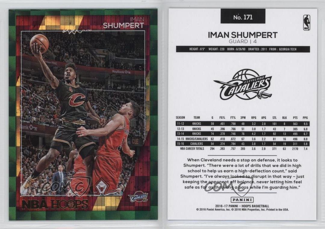 2016-17 Panini NBA Hoops Green /149 Iman Shumpert #171 - Bild 3 von 3