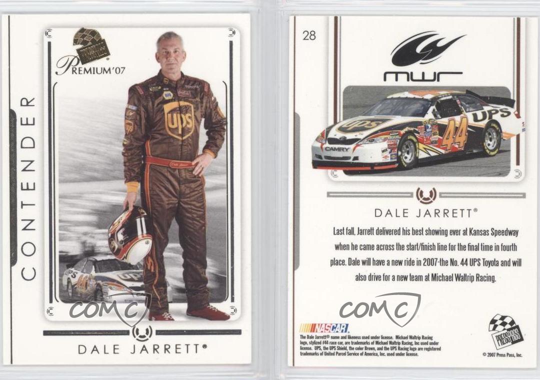2007 Press Pass Premium Contender Dale Jarrett #28 HOF - Foto 3 di 3