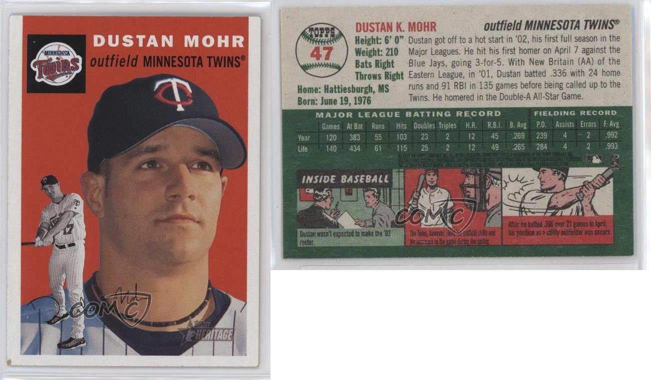 2003 Topps Heritage Dustan Mohr #47 - Picture 3 of 4