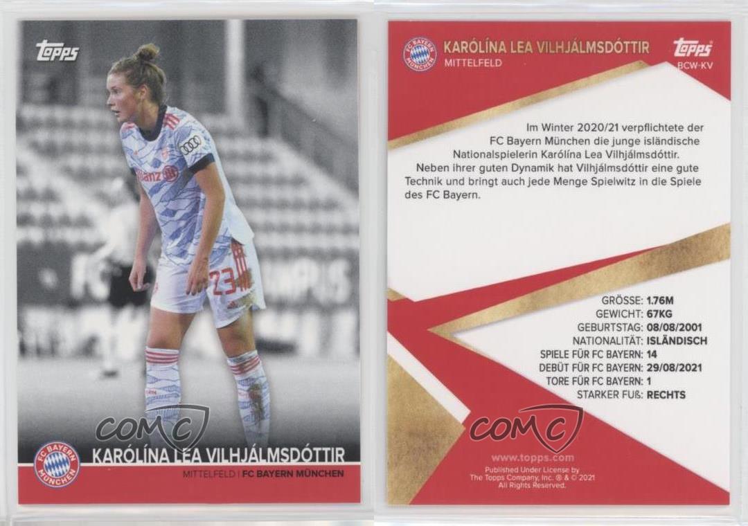 2021-22 Topps FC Bayern Munchen Team Set Women's Karolina Lea  Vilhjalmsdottir | eBay