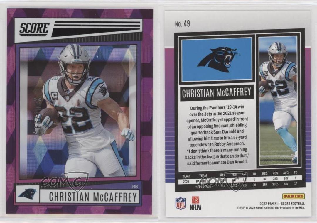 2022 Score Cubic /299 Christian McCaffrey #49