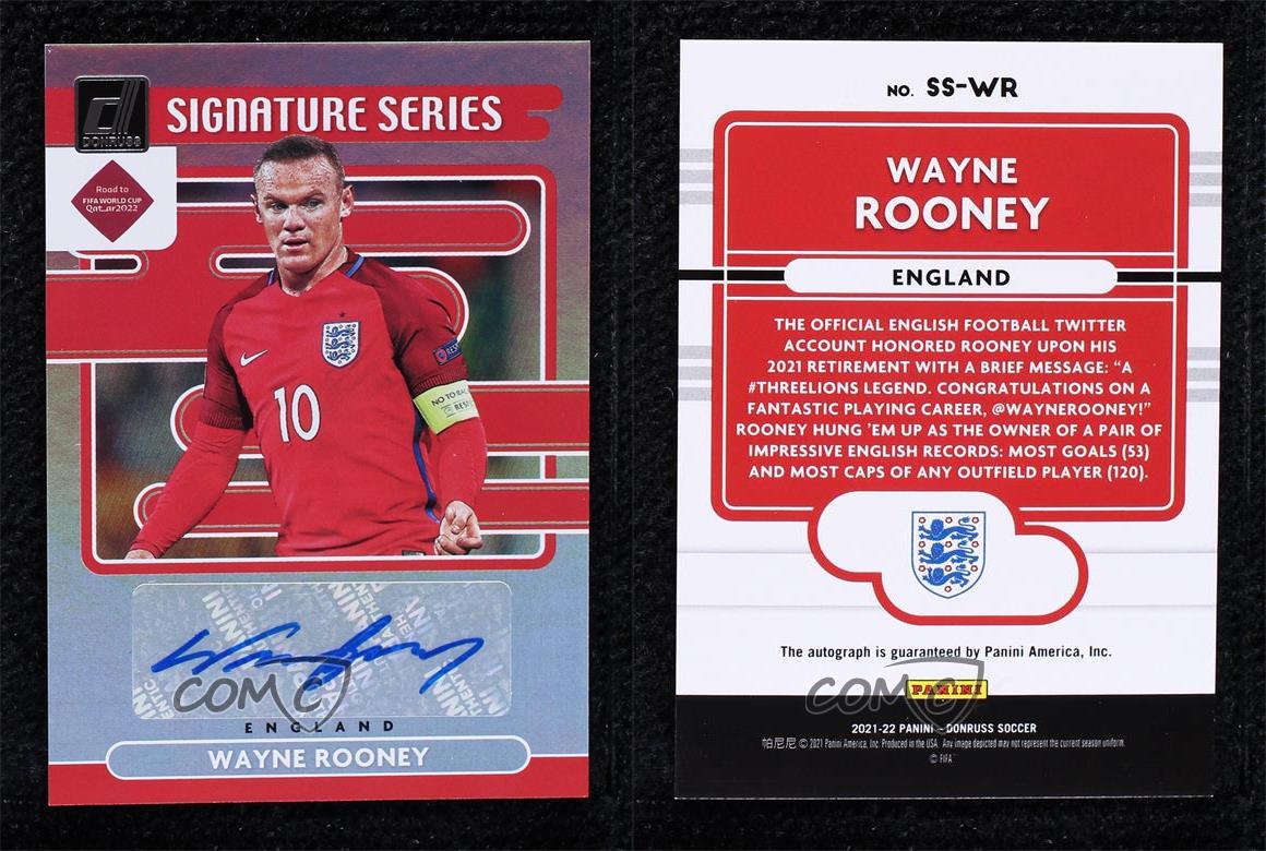 2021-22 Panini Donruss Road to Qatar Signature Series Wayne Rooney #SS-WR  Auto