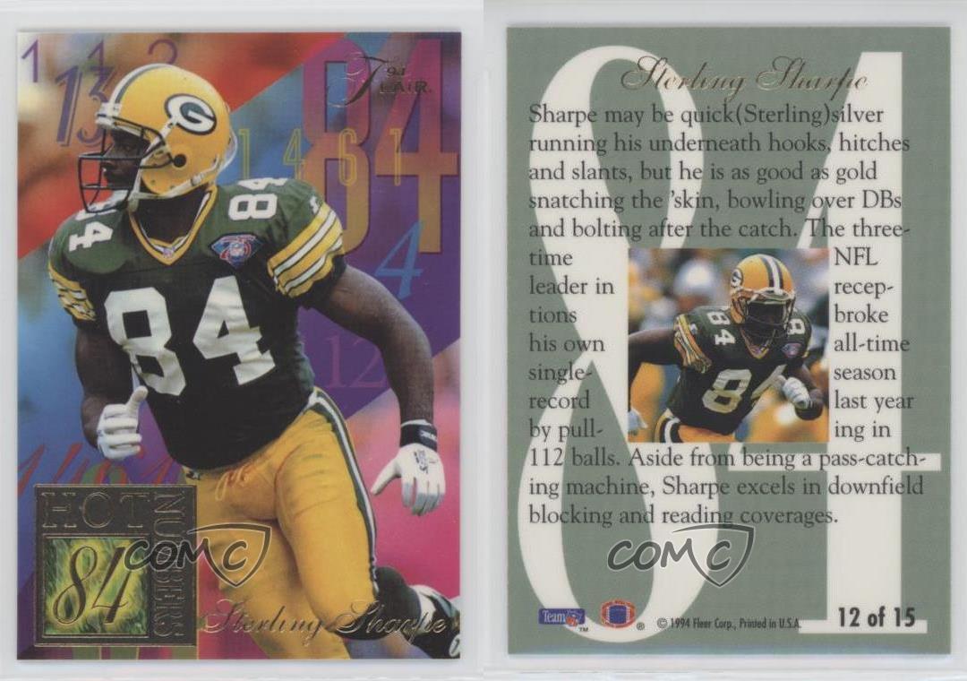 1994 Fleer Ultra Flair Hot Numbers #12 Sterling Sharpe Green Bay ...