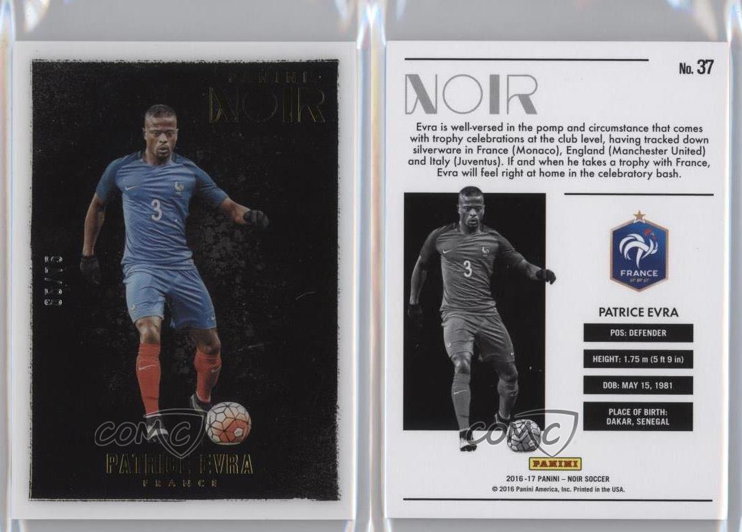 16 17 Panini Noir Color 75 Patrice Evra 37 Ebay 16 17 Panini Noir Color 75 Patrice Evra 37 Ebay