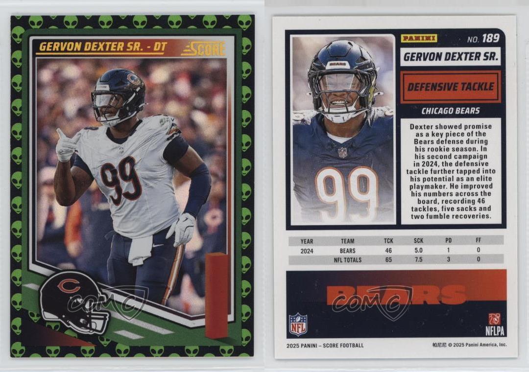 2025 Score Extraterrestrial Gervon Dexter Sr #189 - Picture 3 of 3