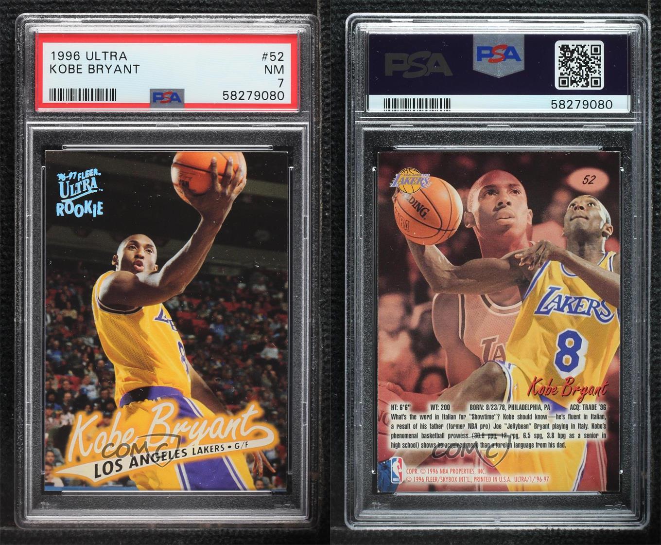 1996-97 Fleer Ultra Kobe Bryant #52 PSA 7 Rookie RC HOF | eBay