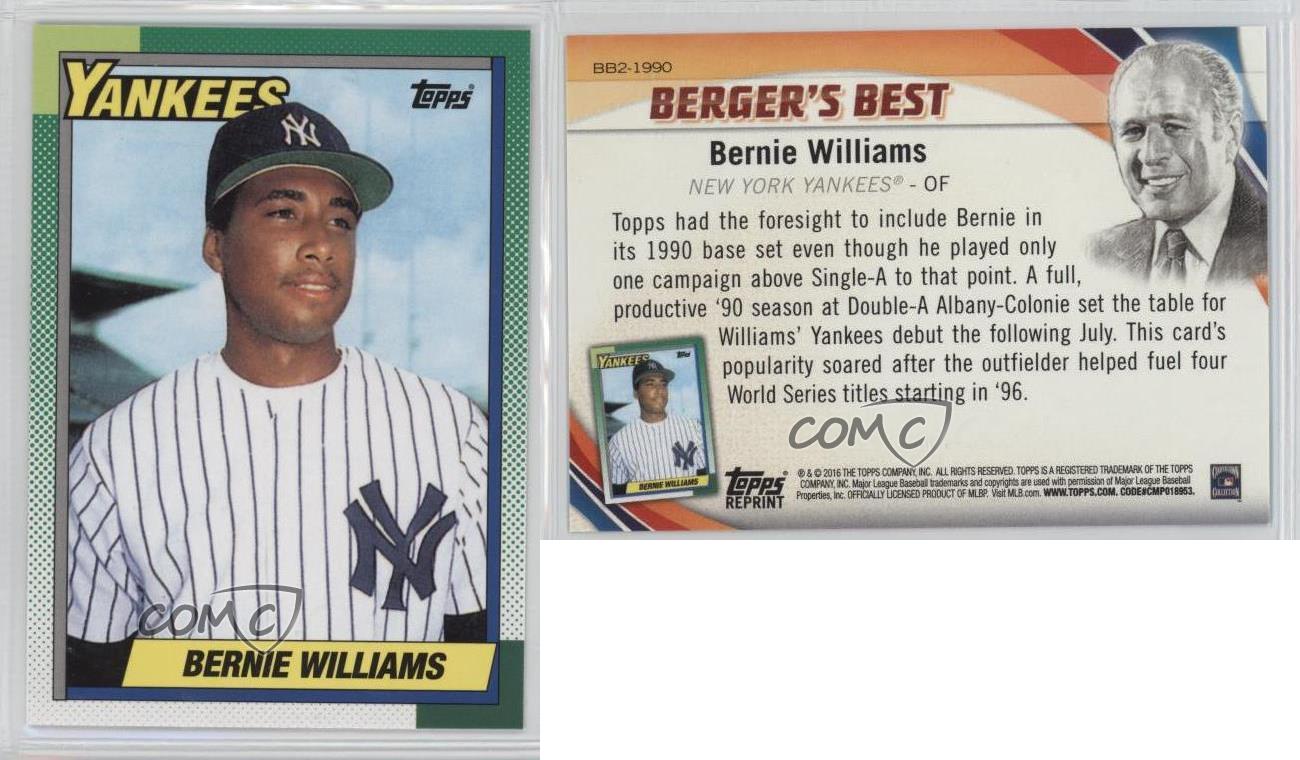 PSA 9 BERNIE WILLIAMS 2016 TOPPS BERGER'S BEST RC AUTOGRAPH GOLD #ED 22/25  HOF ?