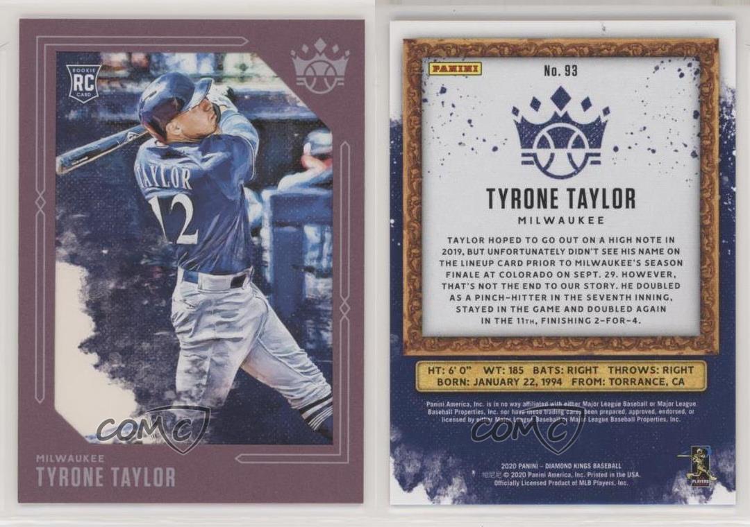  2020 Panini Diamond Kings #93 Tyrone Taylor RC Rookie