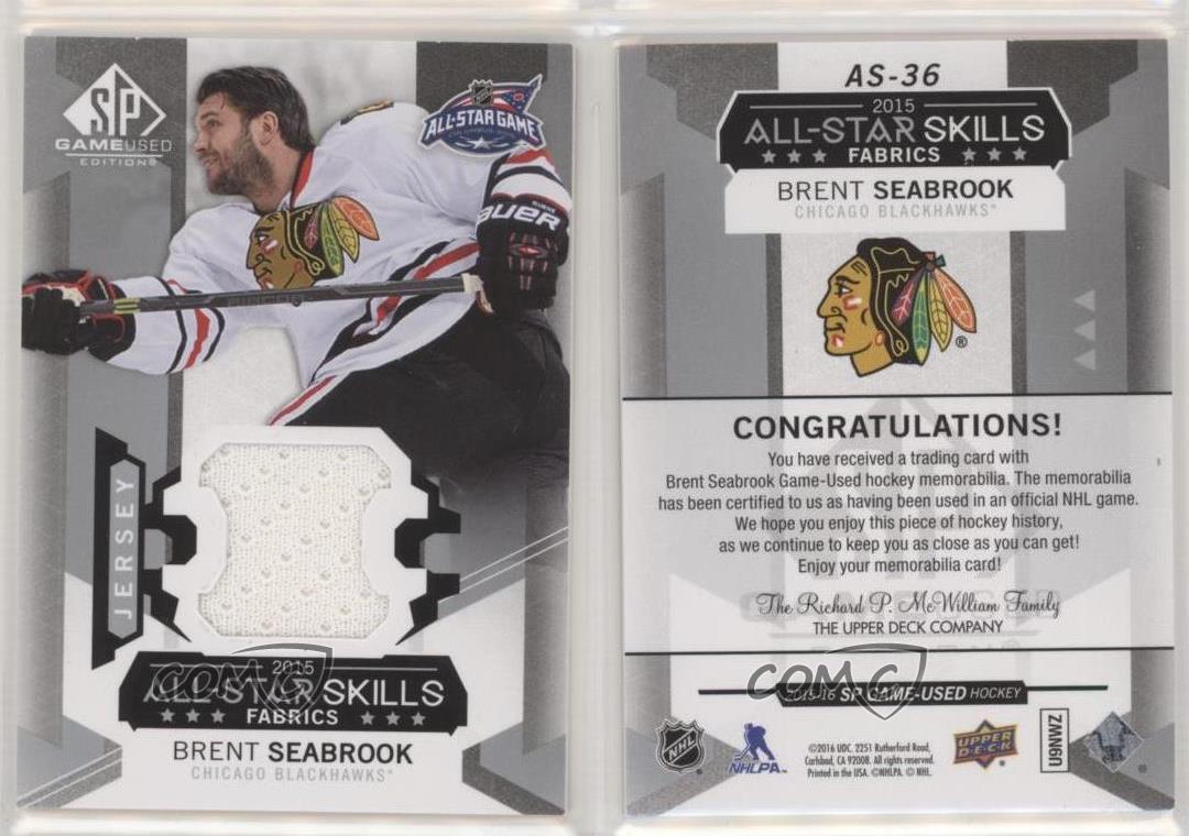 Brent Seabrook Memorabilia, Autographed Brent Seabrook Collectibles