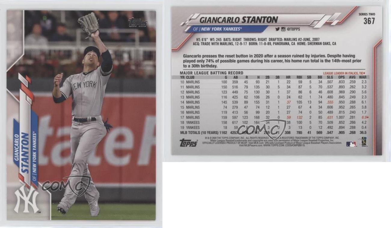 2021 Topps #642 Giancarlo Stanton NM-MT New York Yankees Baseball 