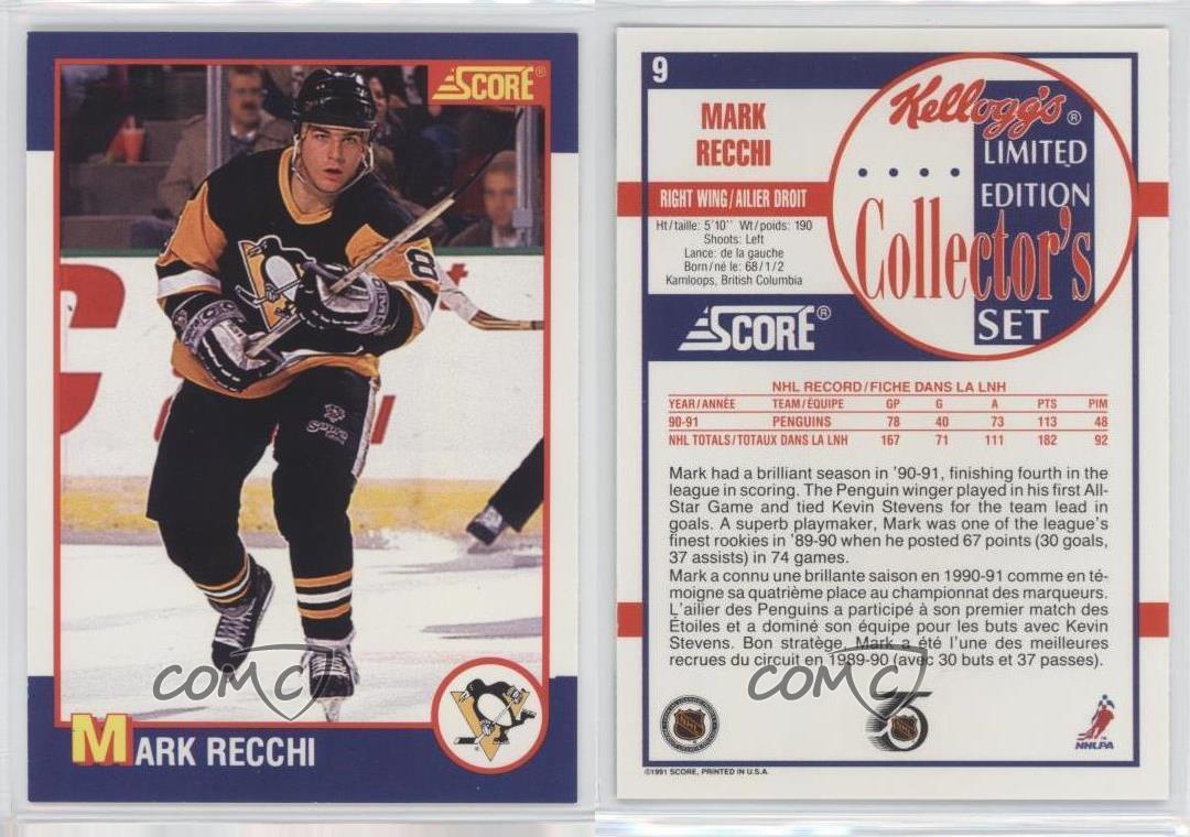 MARK RECCHI 1991-92 SCORE CARD MINT CONDITION