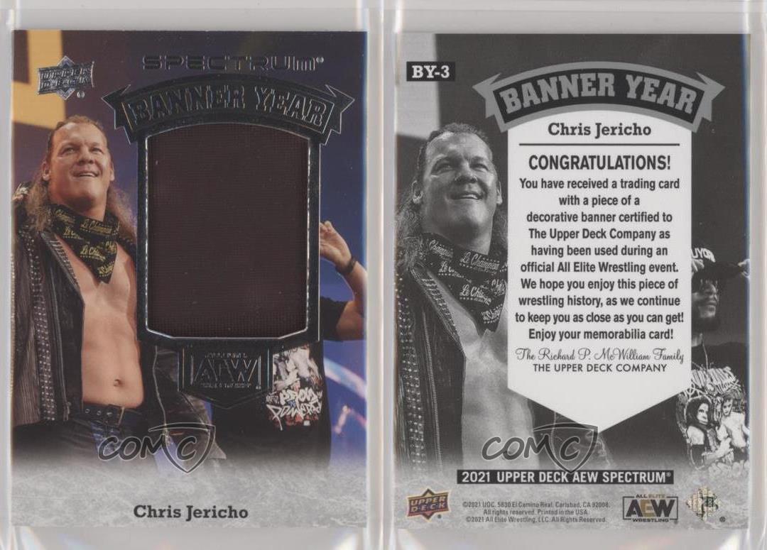 2021 Upper Deck AEW Spectrum Banner Year Relics Chris Jericho October 7th 2020