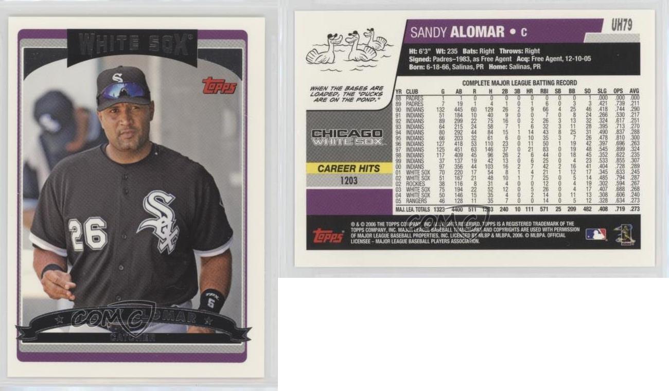 2006 Topps Update Sandy Alomar Jr #UH79 - Bild 4 von 4