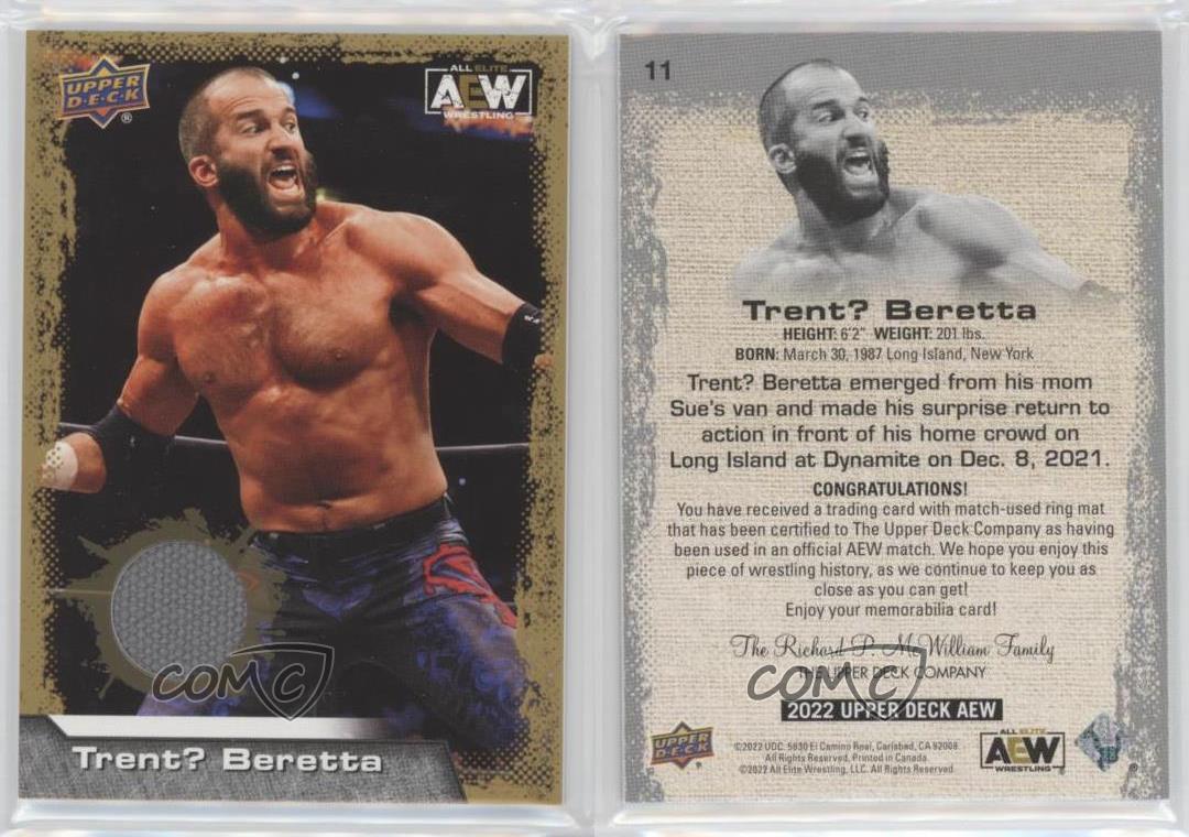 2022 Upper Deck AEW All Elite Wrestling Gold Mat Relics Trent Barreta Trent? #11