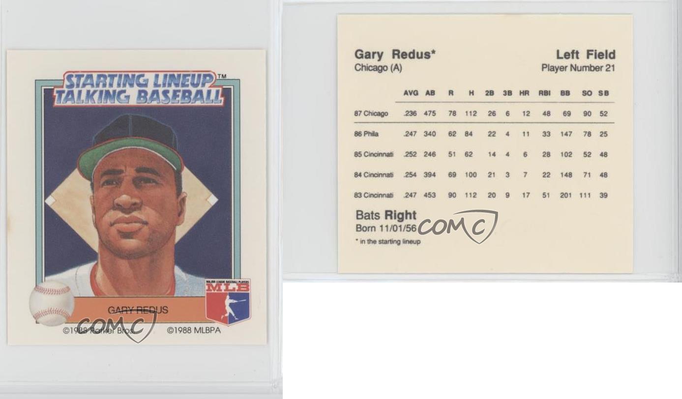 thumbnail 3  - 1988 Starting Lineup Talking Baseball Chicago White Sox Gary Redus #21