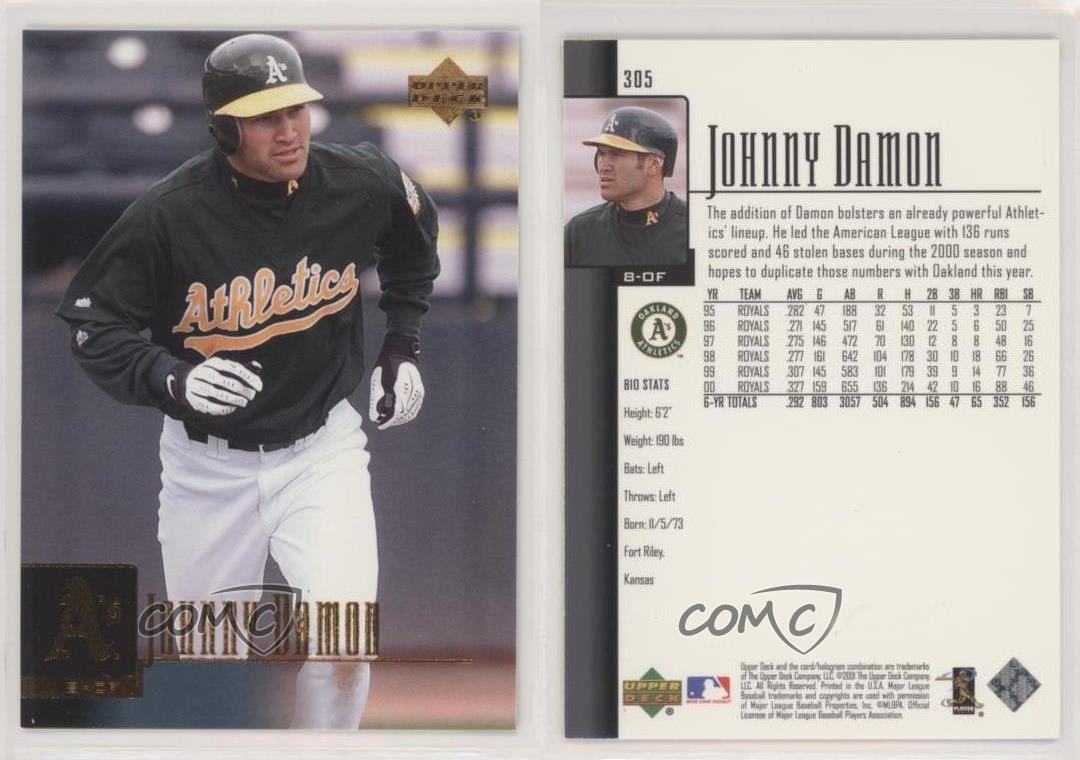 2001 Upper Deck #305 Johnny Damon - Oakland Athletics (Baseball