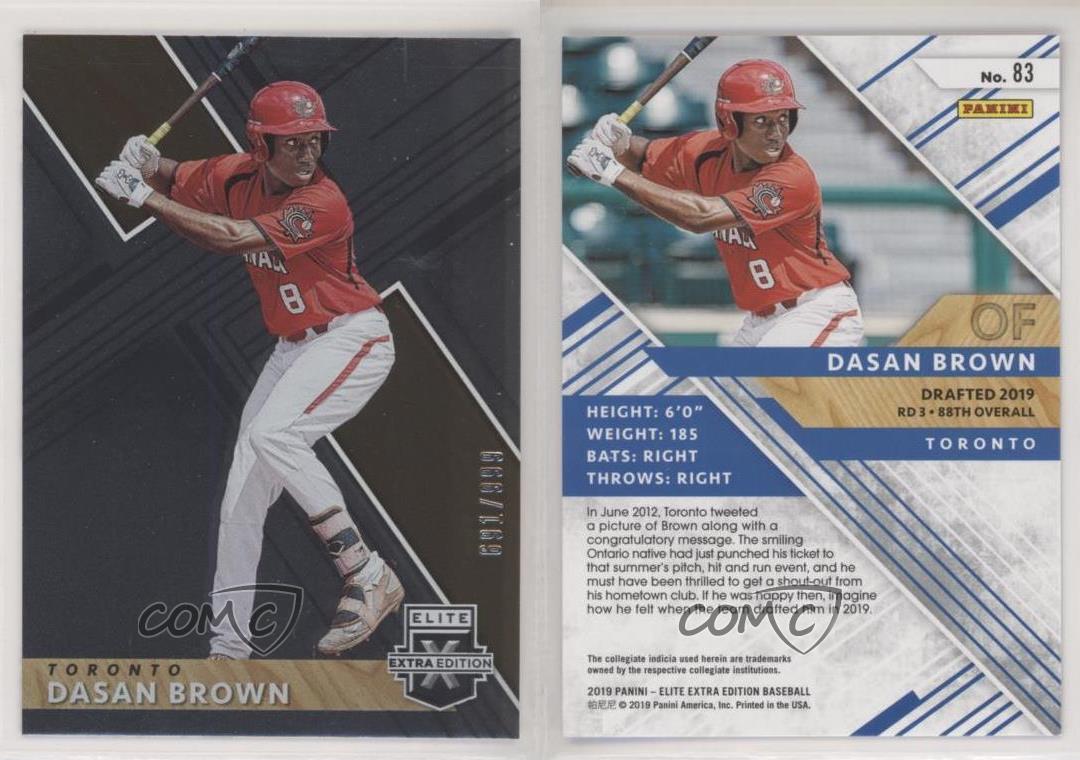 2019 Panini Elite Extra Edition /999 Dasan Brown #83