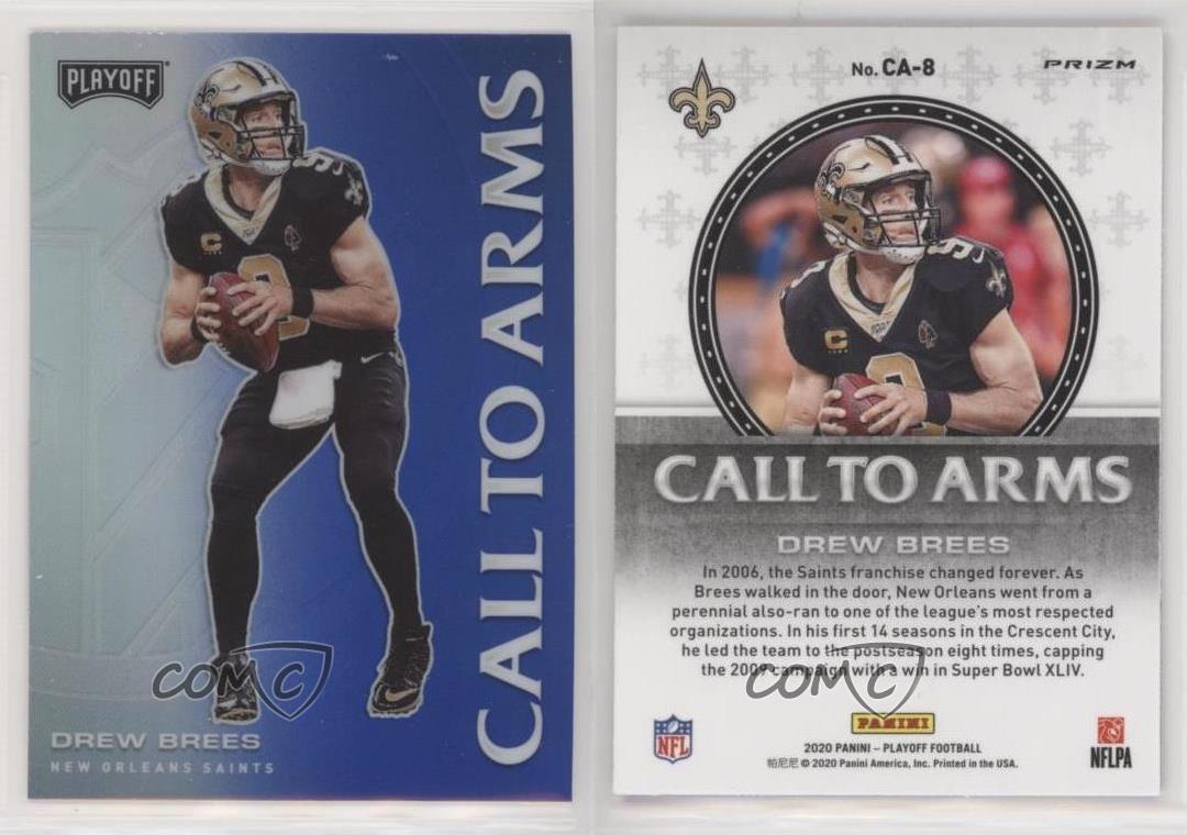 DREW BREES 2020 Playoff CALL TO ARMS Prizm #CA-8 NEW ORLEANS SAINTS 