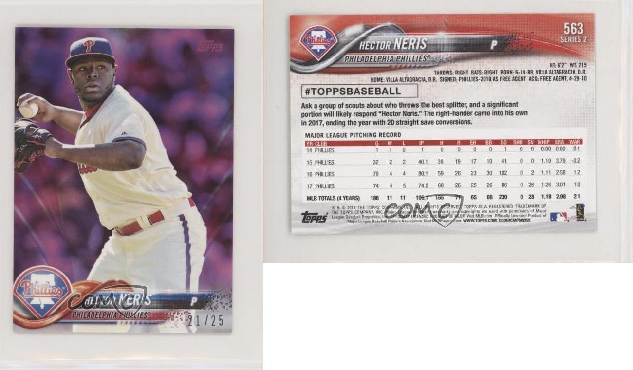 2018 Topps Mini Pink /25 Hector Neris #563