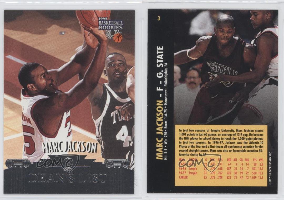 mark jackson rookie card 1997 score board rookies dean s list 3 marc jackson mark jackson rookie card 1997 score board rookies dean s list 3 marc jackson
