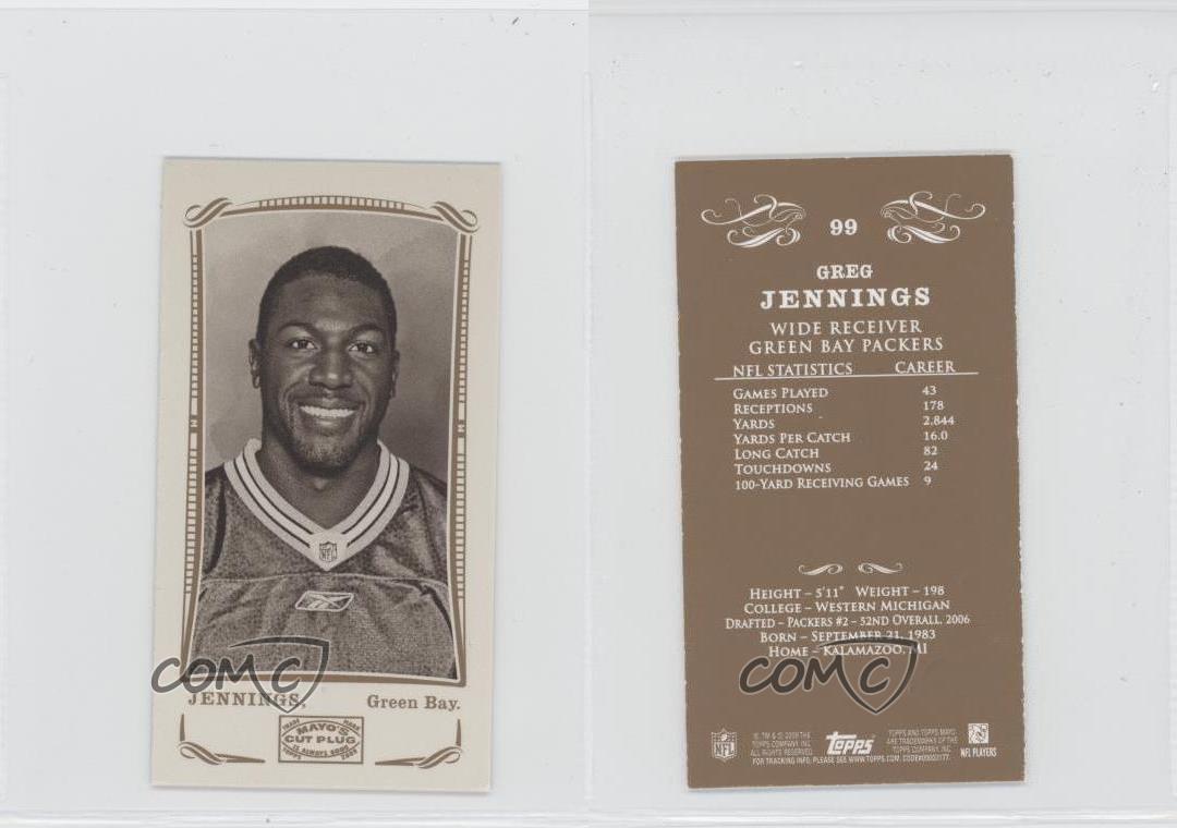 Topps Mayo Mini Greg Jennings #99 2009 - Imagen 4 de 4