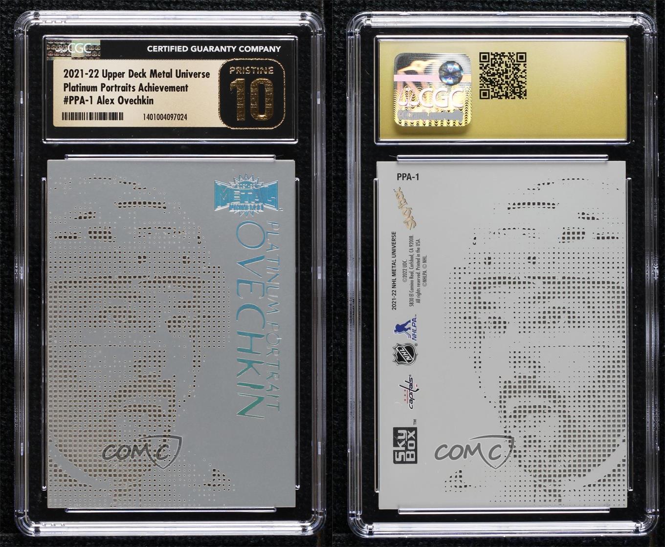 2021 Skybox Metal Universe Platinum Portraits Achievement Alex Ovechkin CGC 10 - Picture 3 of 3