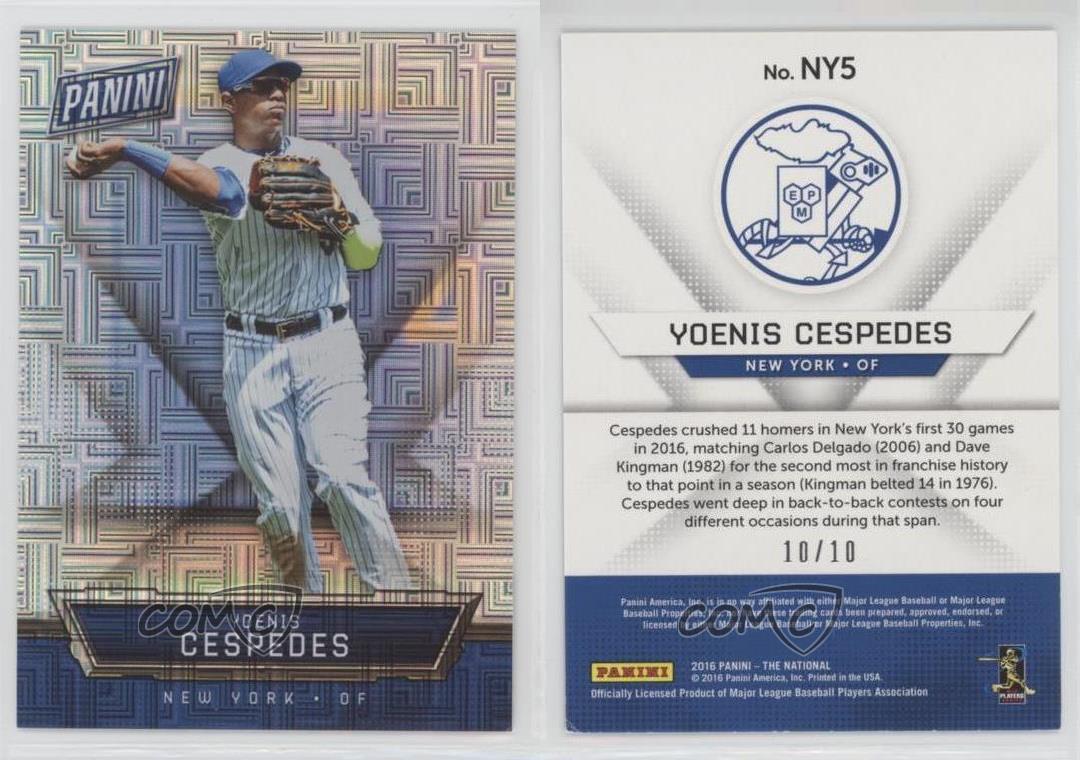 2016 Panini National Convention Infinite Thick Stock /10 Yoenis ...
