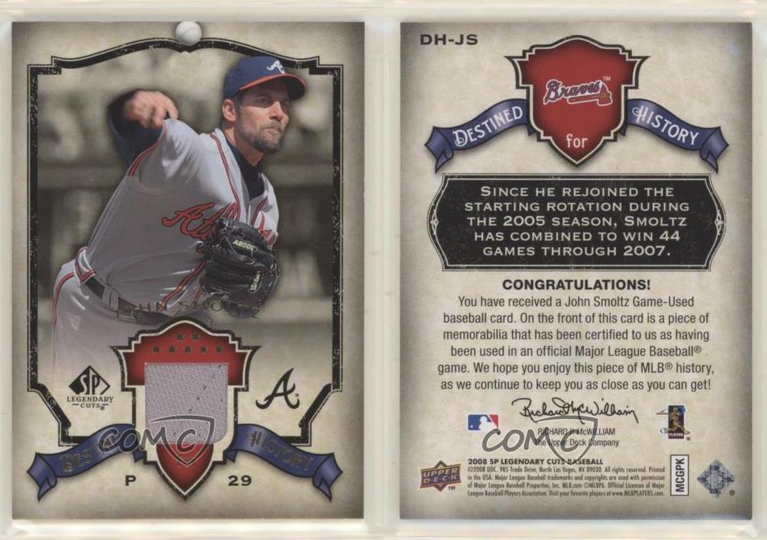 2008 SP Legendary Cuts Destined for History John Smoltz #DH-JS HOF
