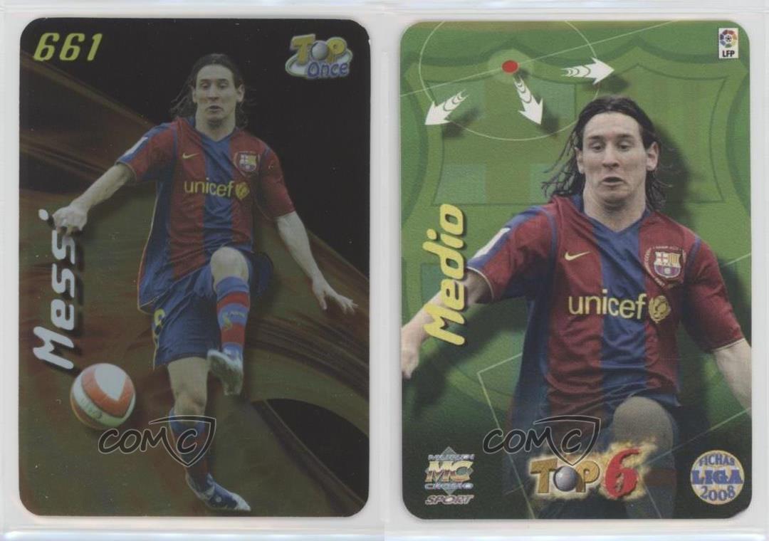 2007-08 Mundicromo Las Fichas de la Liga 2008 Top Once Foil Lionel Messi #661 - Picture 5 of 5
