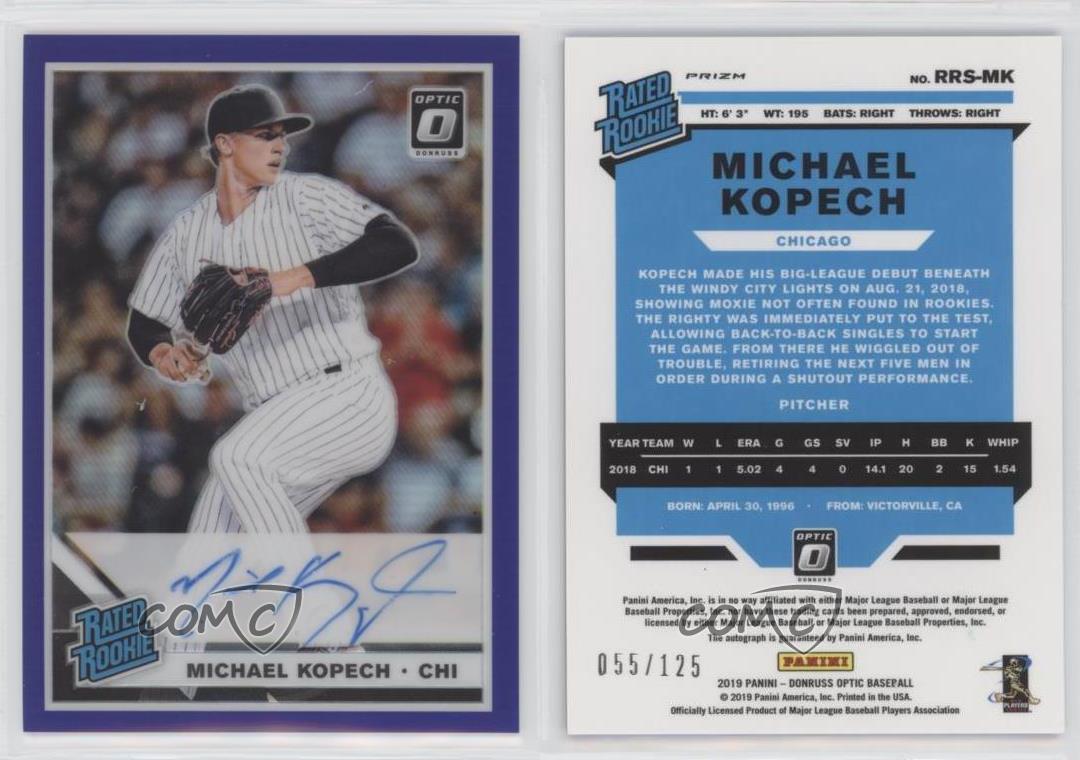 Michael Kopech 2019 Donruss Optic Rated Rookie Card