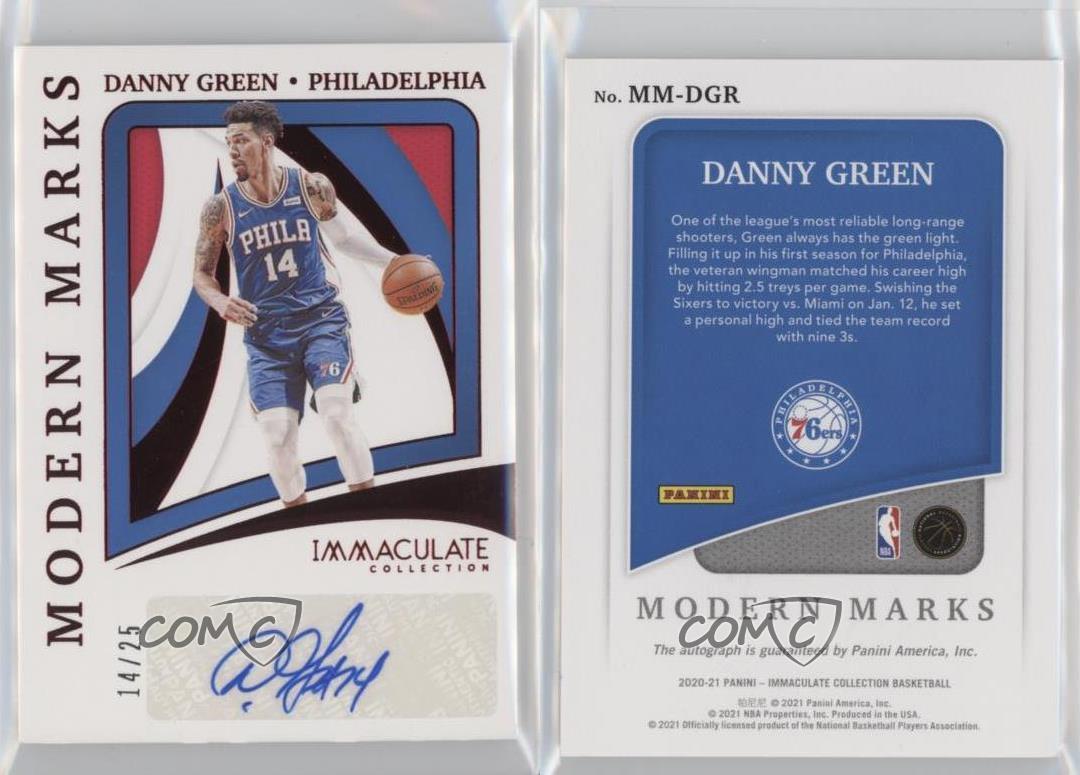 Panini Immaculate Modern Marks 2020-21 rojo/25 Danny Green #MM-DGR automático - Imagen 3 de 3