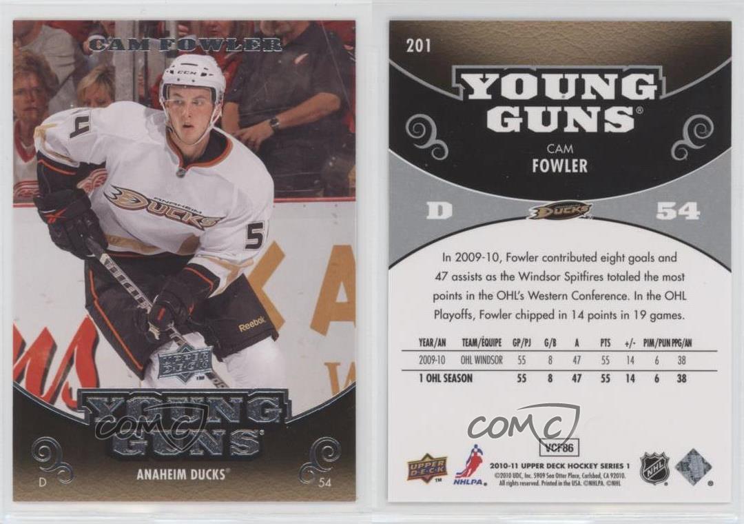 2010-11 Upper Deck Young Guns Cam Fowler #201 Rookie RC