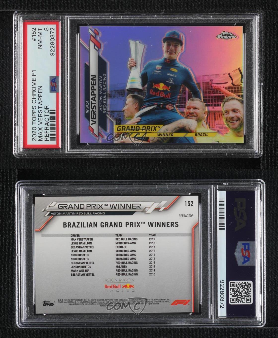 2020 Topps Chrome Formula 1 Refractor Max Verstappen #152