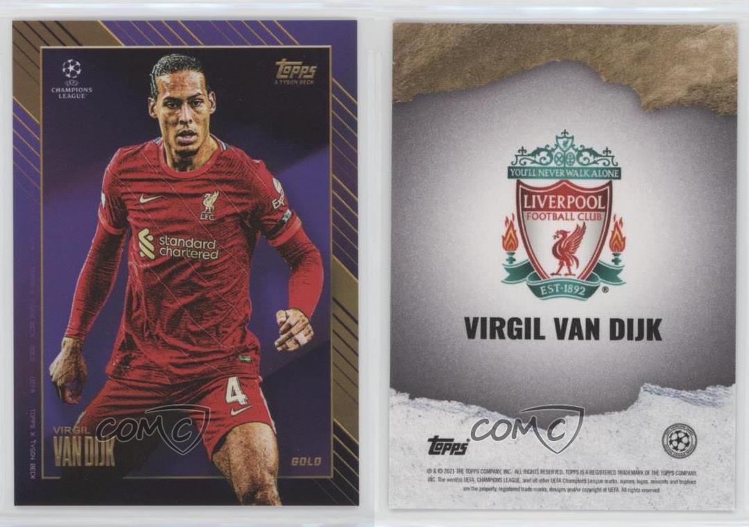 2021-22 Topps Gold X Tyson Beck Gold Virgil Van Dijk