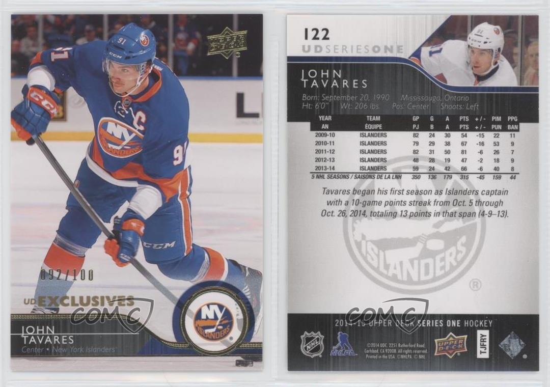 2014-15 Upper Deck UD Exclusives /100 John Tavares #122 - Picture 4 of 4