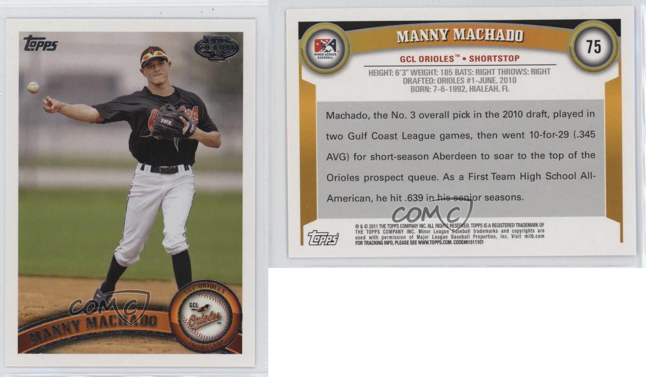 2011 Topps Pro Debut Manny Machado #75 - Bild 7 von 7