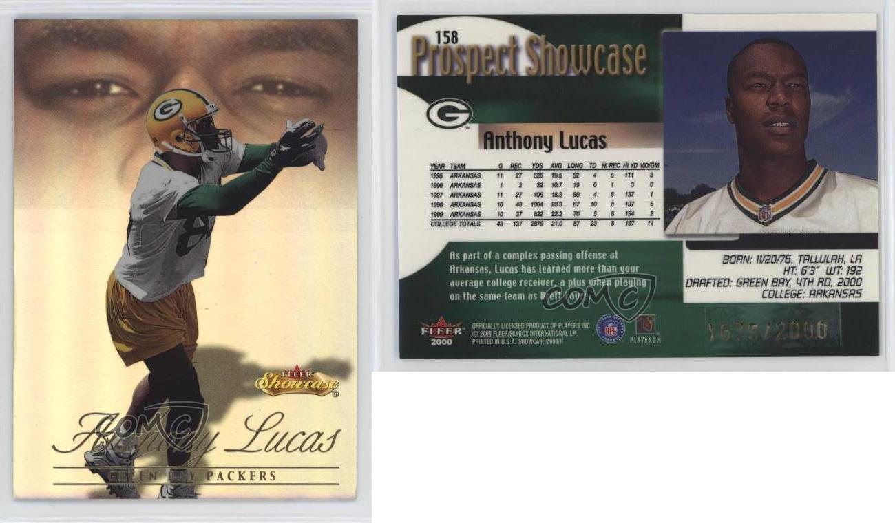 2000 Fleer Showcase Prospect Showcase / 2000 Anthony Lucas #158 Rookie RC - Foto 3 di 4