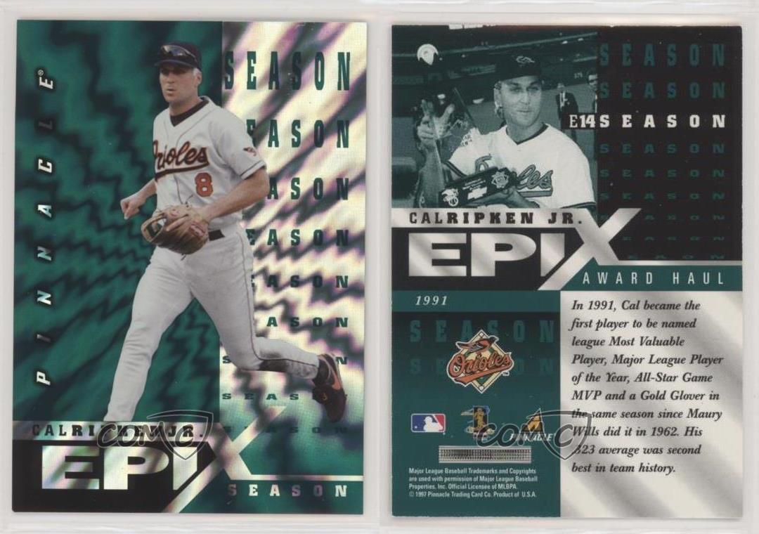 Pinnacle Epix Stagione 1998 Emerald Cal Ripken Jr #E14 HOF - Foto 3 di 4