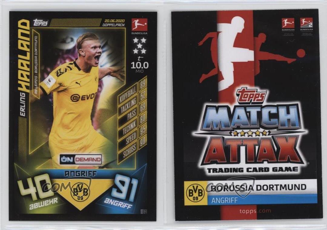 2019-20 Topps Match Attax Bundesliga On Demand Erling Haaland #OD164 Rookie RC