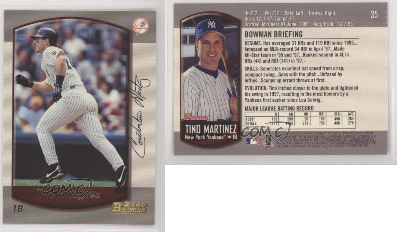 2000 Bowman #35 Tino Martinez - New York Yankees (Baseball Cards) at  's Sports Collectibles Store