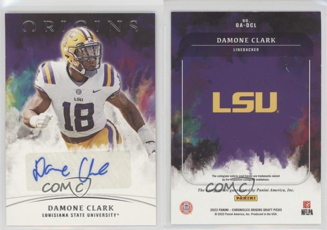 2022 Panini Chronicles Draft Picks Origins Rookie Damone Clark #OA-DCL Auto