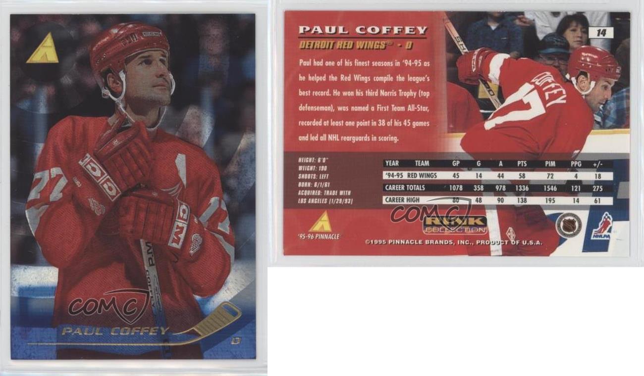 1995-96 Pinnacle Rink Collection Paul Coffey #14 HOF