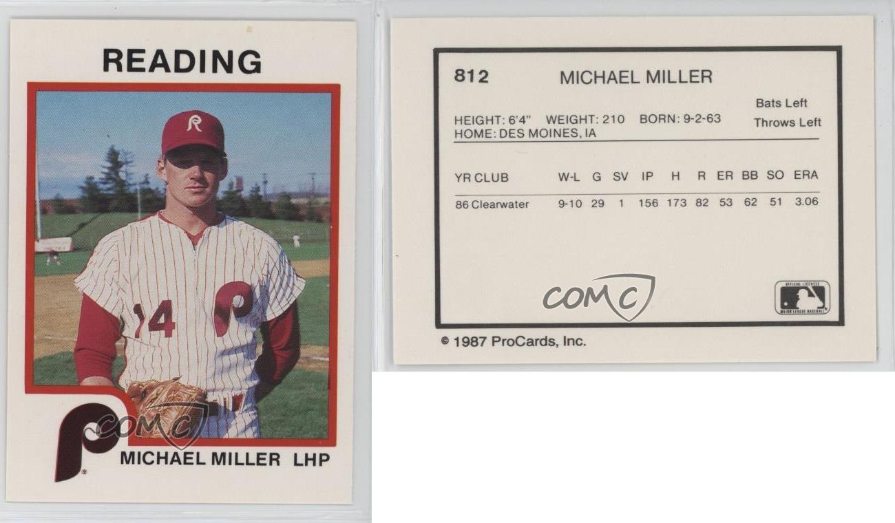 1987 ProCards Minor League Mike Miller #812 - Picture 3 of 4