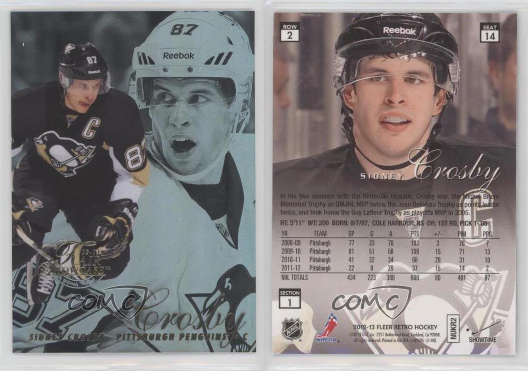 2012-13 Fleer Retro 1996-97 Flair Showcase Row 2 Design Sidney Crosby #14